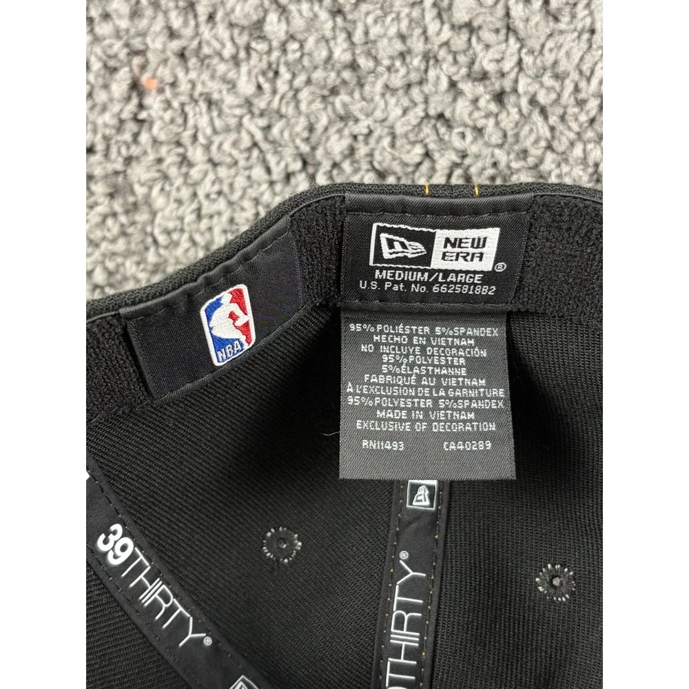 New Era 39THIRTY Miami Heat Hat Mens Medium Large Black City Edition 15 Strong
